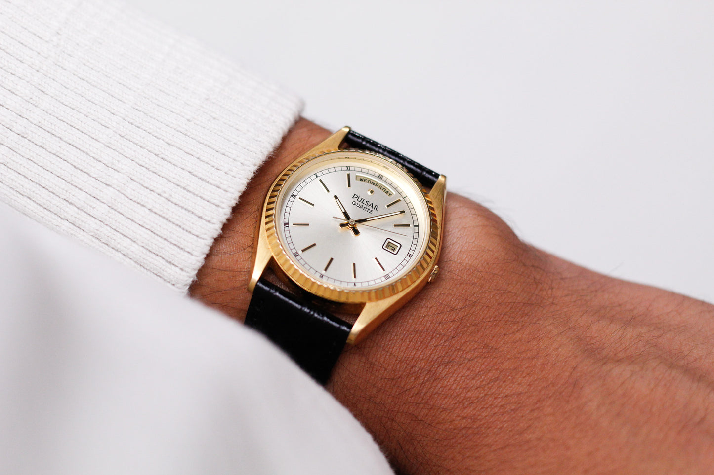 2004 Pulsar Quartz Golden Champagne Dial 'Presidential' Men's Wrist-Watch