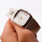 1988 Seiko Dolce Quartz Golden Snowflake Dial Tungsten Case Men's Wrist-Watch