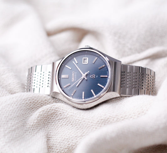 1975 Seiko Quartz Glacier Blue Dial Men's Wrist-Watch