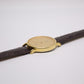 1995 Pulsar Quartz Straight Grain Golden Dial Men's Wrist-Watch W/Box