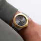 2001  Seiko Two Tone Quartz Sunburst Gray Dial Men's Wrist-Watch