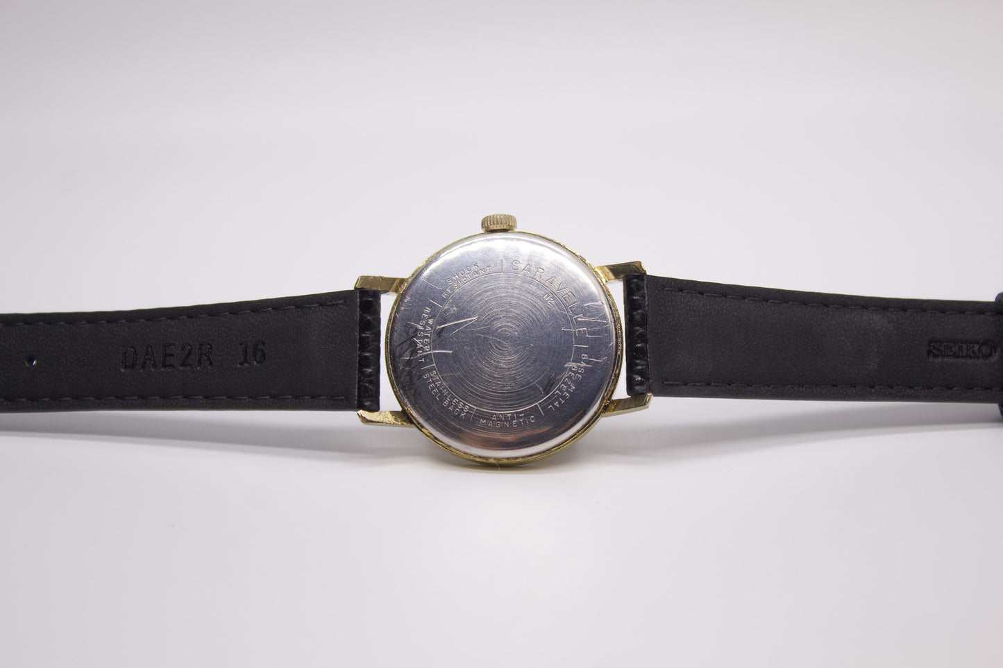 [Serviced] 1960s Caravelle Aged Silver Sunburst Dial Men's Wrist-Watch