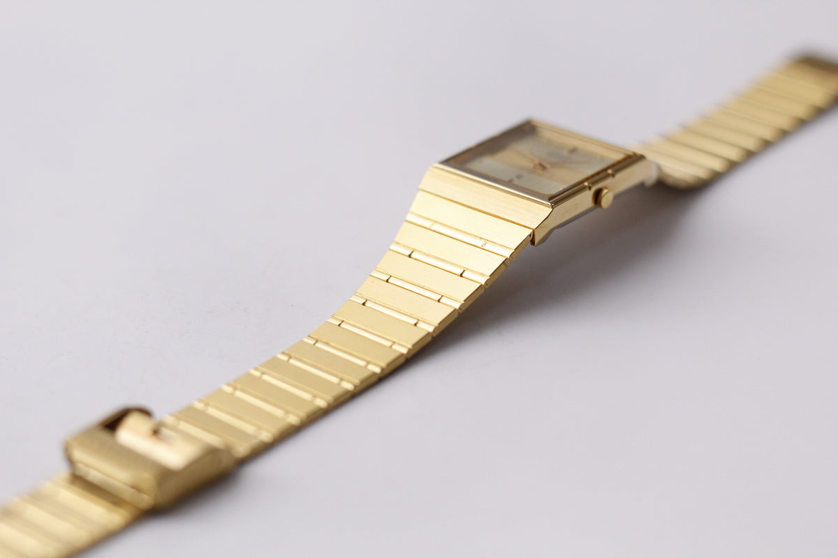 [Near Mint] 1995 Citizen CQ Quartz Two Tone Golden Dial Men's Wrist-Watch