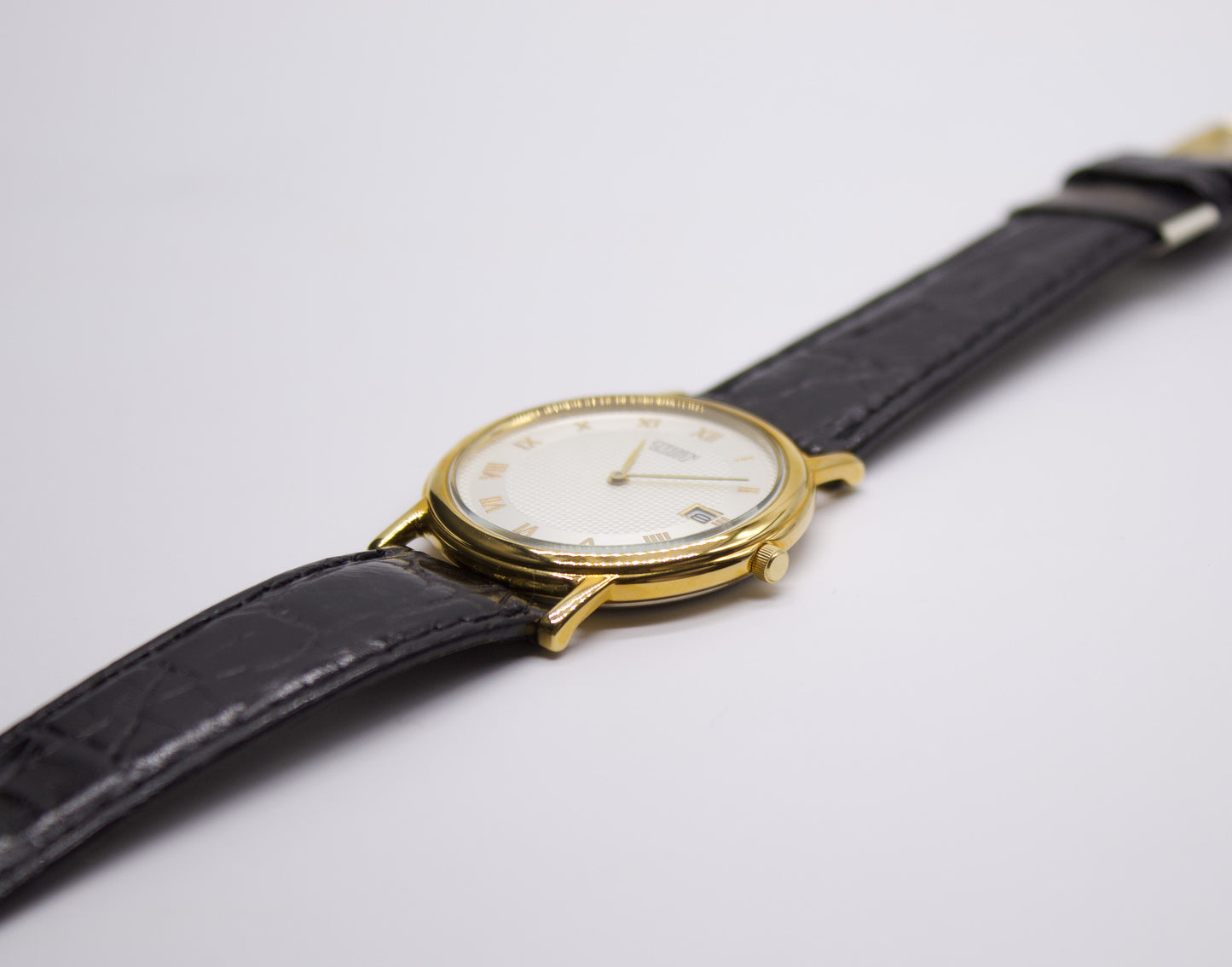 [New Old Stock] 1990s Citizen Guilloché Dial Men's Dress Watch