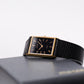 [New Old Stock] 2001 Pulsar Quartz Tank Inky Black Dial Men's Wrist-Watch W/Box