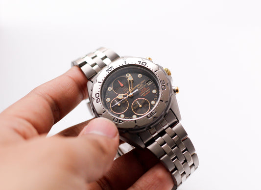 1997 Alba Epsilon Titanium Quartz Chronograph Men's Wrist-Watch