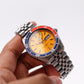 [Rare] 1980 Pulsar Quartz 'Pogue' Orange Sunburst Dial Men's Wrist-Watch