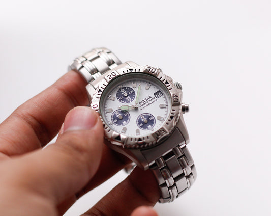 2000 Pulsar Quartz Chronograph Men's Wrist-Watch W/Box