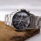 2000s Seiko Quartz Black-Sunburst Chronograph Men's Watch