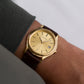1999 Pulsar Quartz Golden Sunburst Dial Men's Wrist-Watch