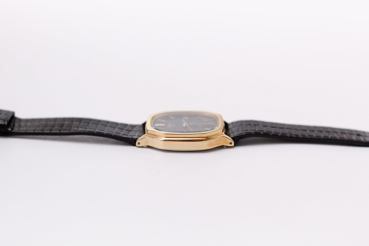[Near Mint] 1980 Pulsar Quartz 'Octagon' Inky Black Dial Men's Wrist-Watch