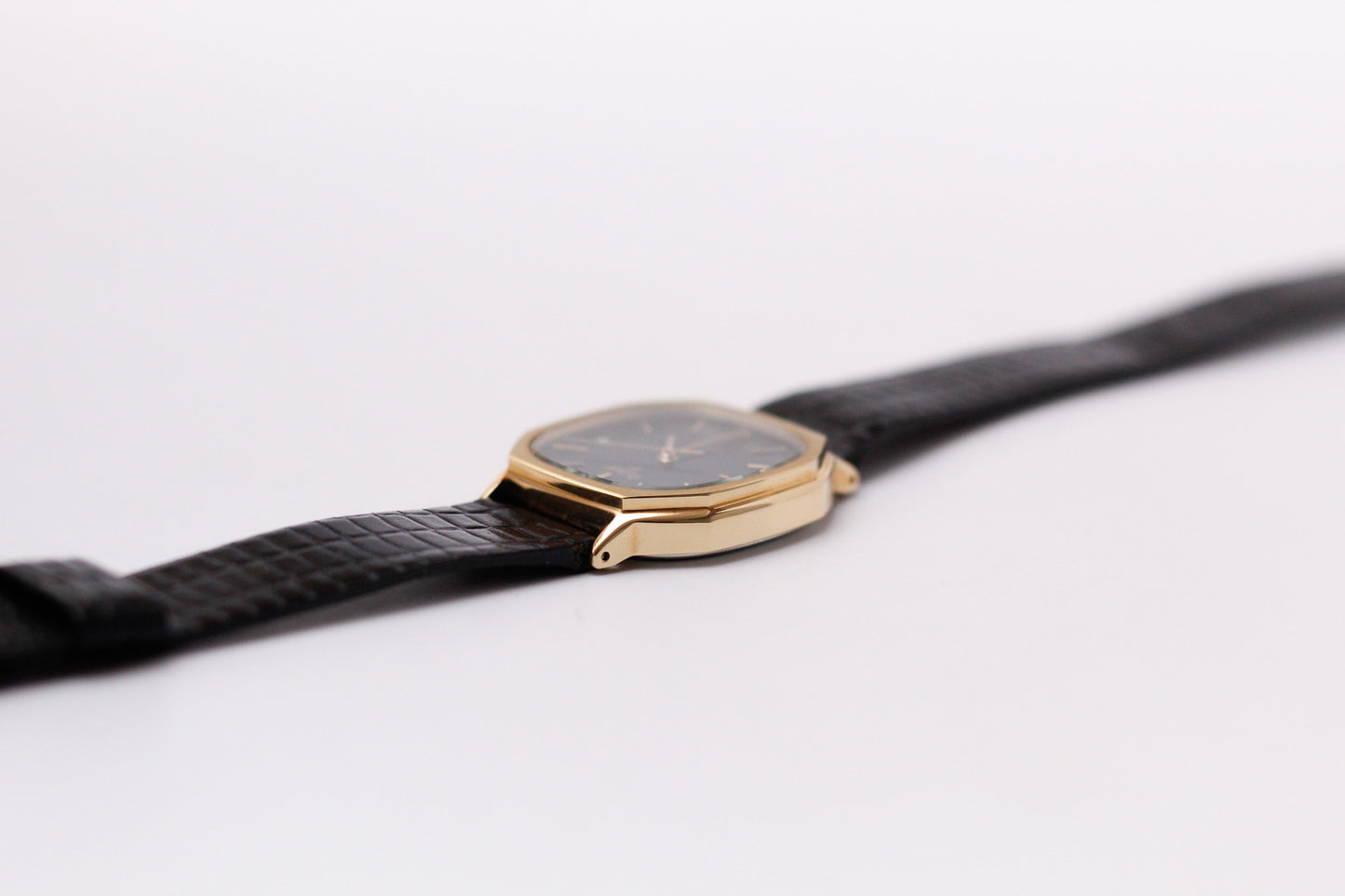 [Near Mint] 1980 Pulsar Quartz 'Octagon' Inky Black Dial Men's Wrist-Watch