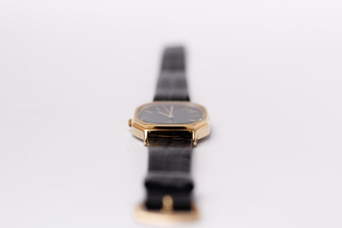 [Near Mint] 1980 Pulsar Quartz 'Octagon' Inky Black Dial Men's Wrist-Watch