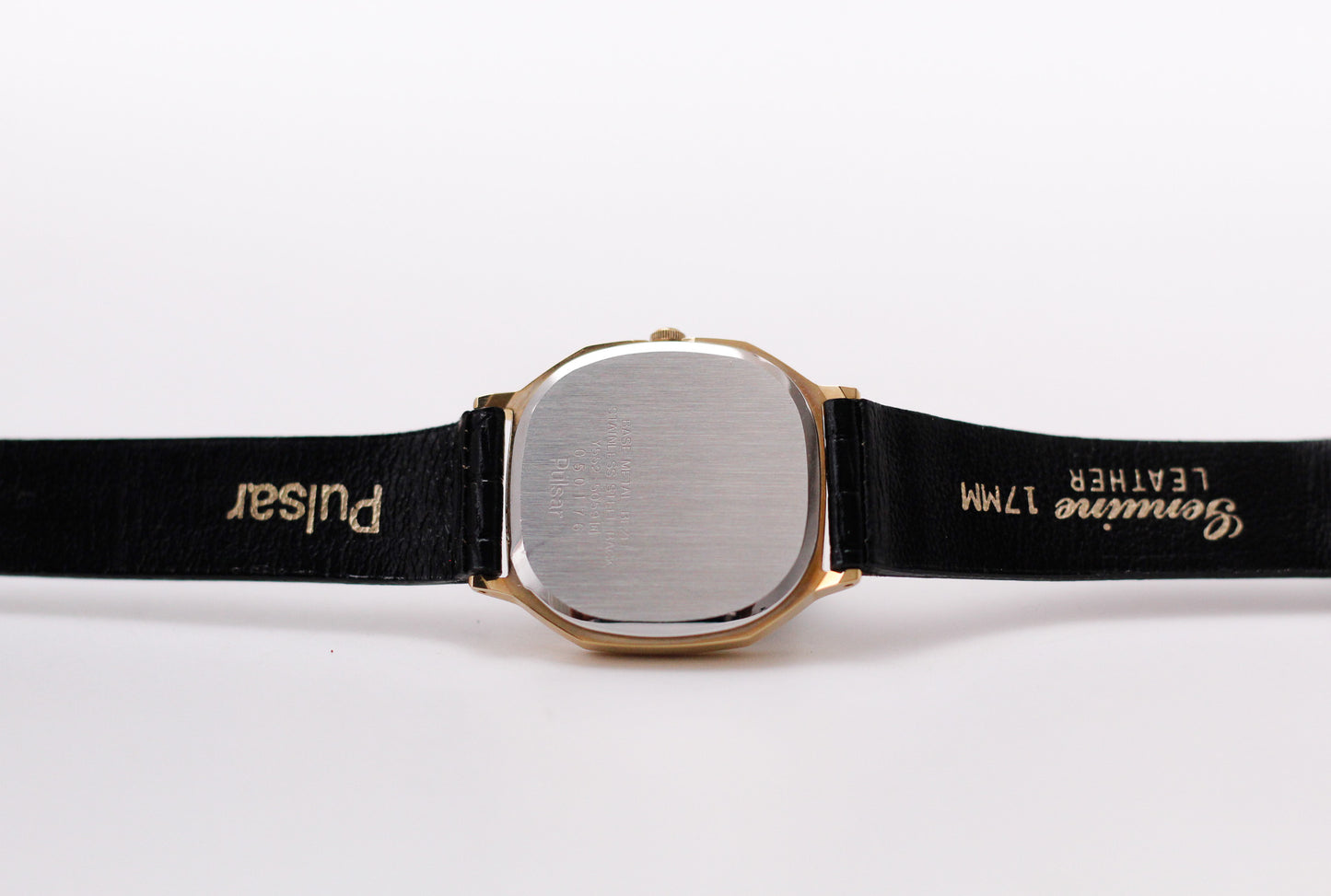 [Near Mint] 1980 Pulsar Quartz 'Octagon' Inky Black Dial Men's Wrist-Watch