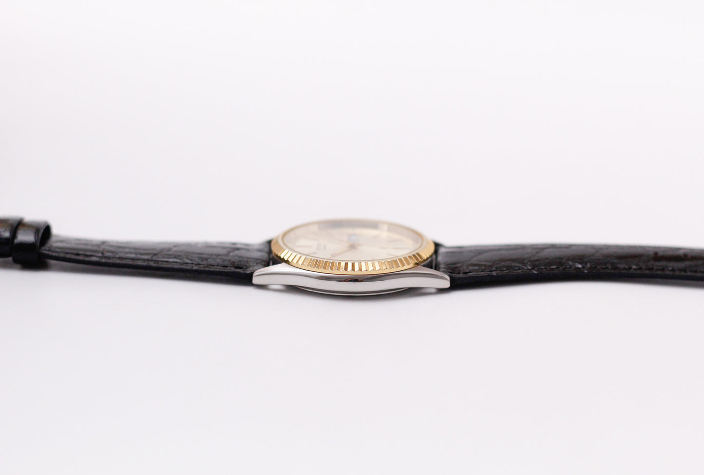 1998 Citizen Baby 'Day-Date' Champagne Sunburst Dial Two Tone Men's Wrist Watch