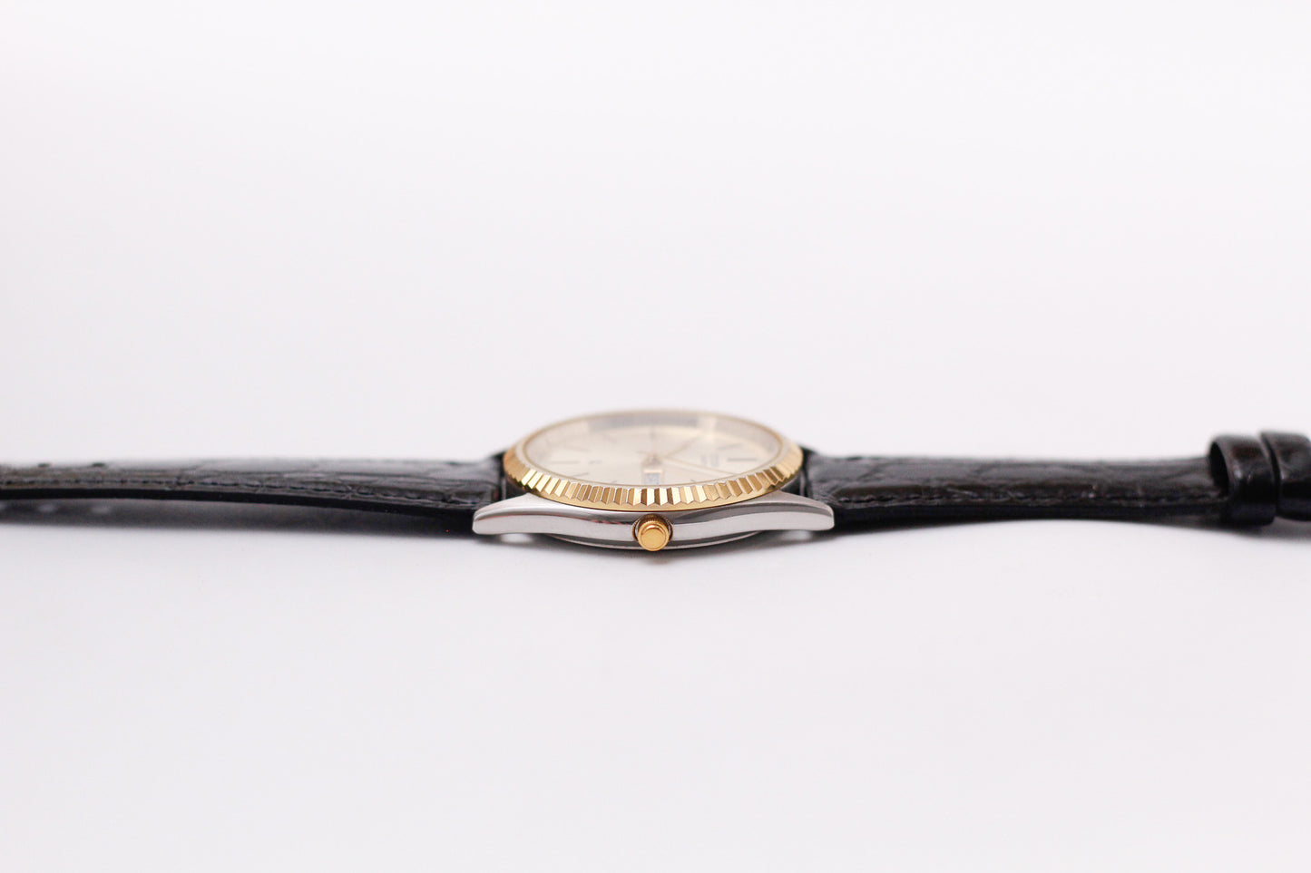 1998 Citizen Baby 'Day-Date' Champagne Sunburst Dial Two Tone Men's Wrist Watch