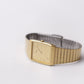 1985 Seiko Quartz Golden Tank Style Men's Wrist Watch W/Box