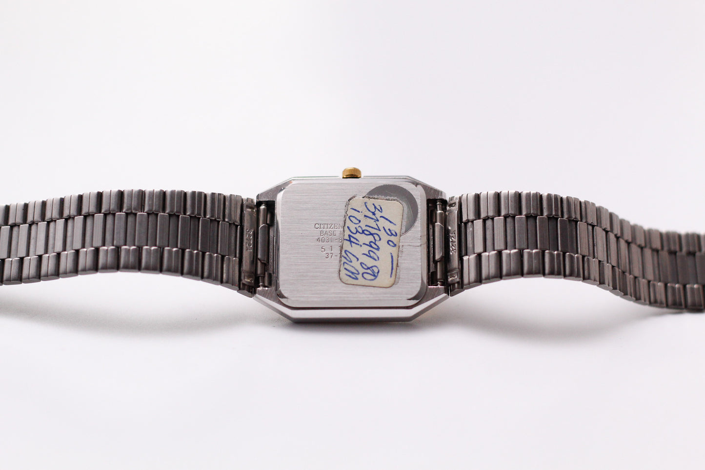 1995 Citizen Quartz Straight Grain Golden Dial Two Tone Men's Wrist-Watch