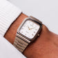 1988 Seiko Dolce Quartz Golden Snowflake Dial Tungsten Case Men's Wrist-Watch