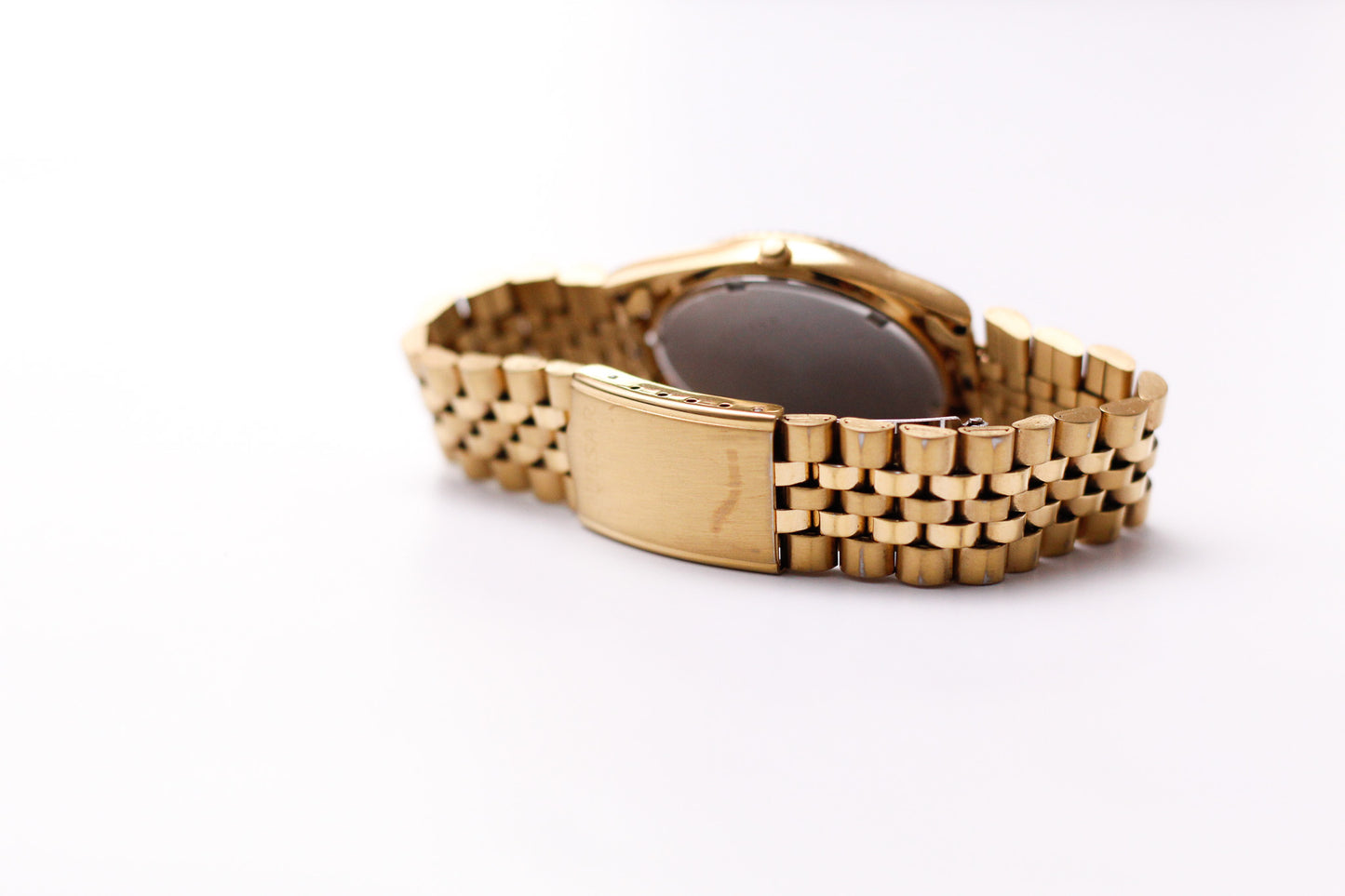 1998 Pulsar Quartz 'Baby Presidential' Black Sunburst Dial Men's Wrist-Watch