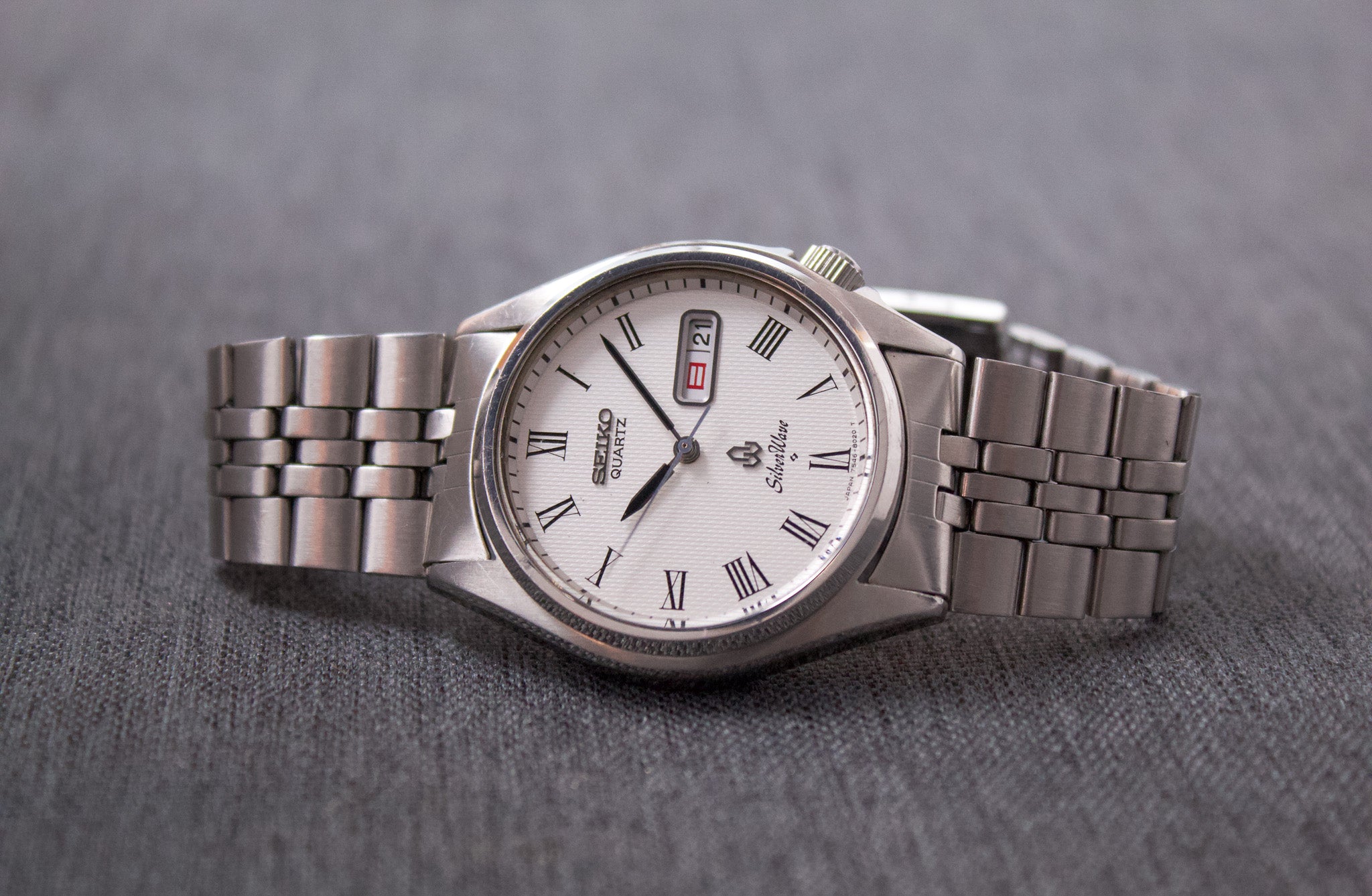 1978 Seiko Silverwave Textured Roman Dial Men's Wrist-Watch