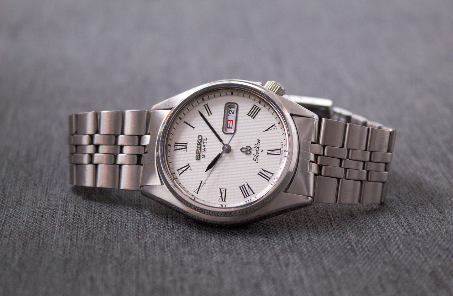 1978 Seiko Silverwave Textured Roman Dial Men's Wrist-Watch