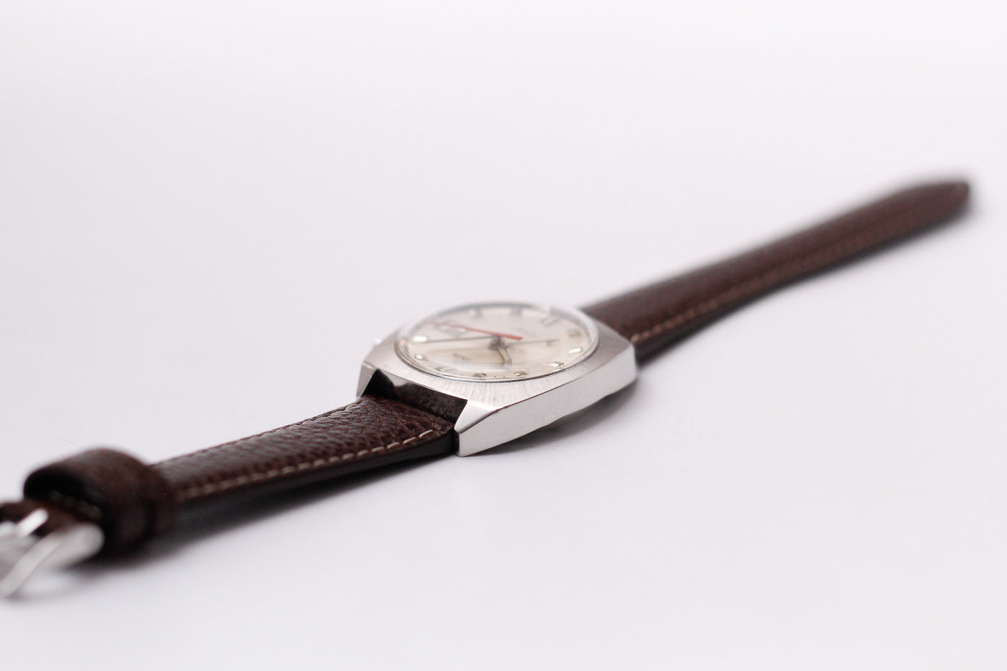 [Near Mint] 1960s Westclox Mechanical Alarm-Date Men's Wrist-Watch