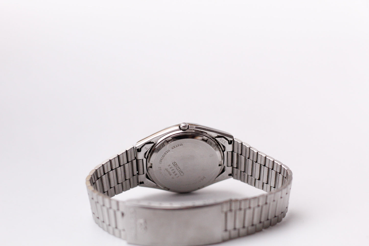 1979 Seiko SQ Straight Grain Silver Dial Men's Wrist-Watch