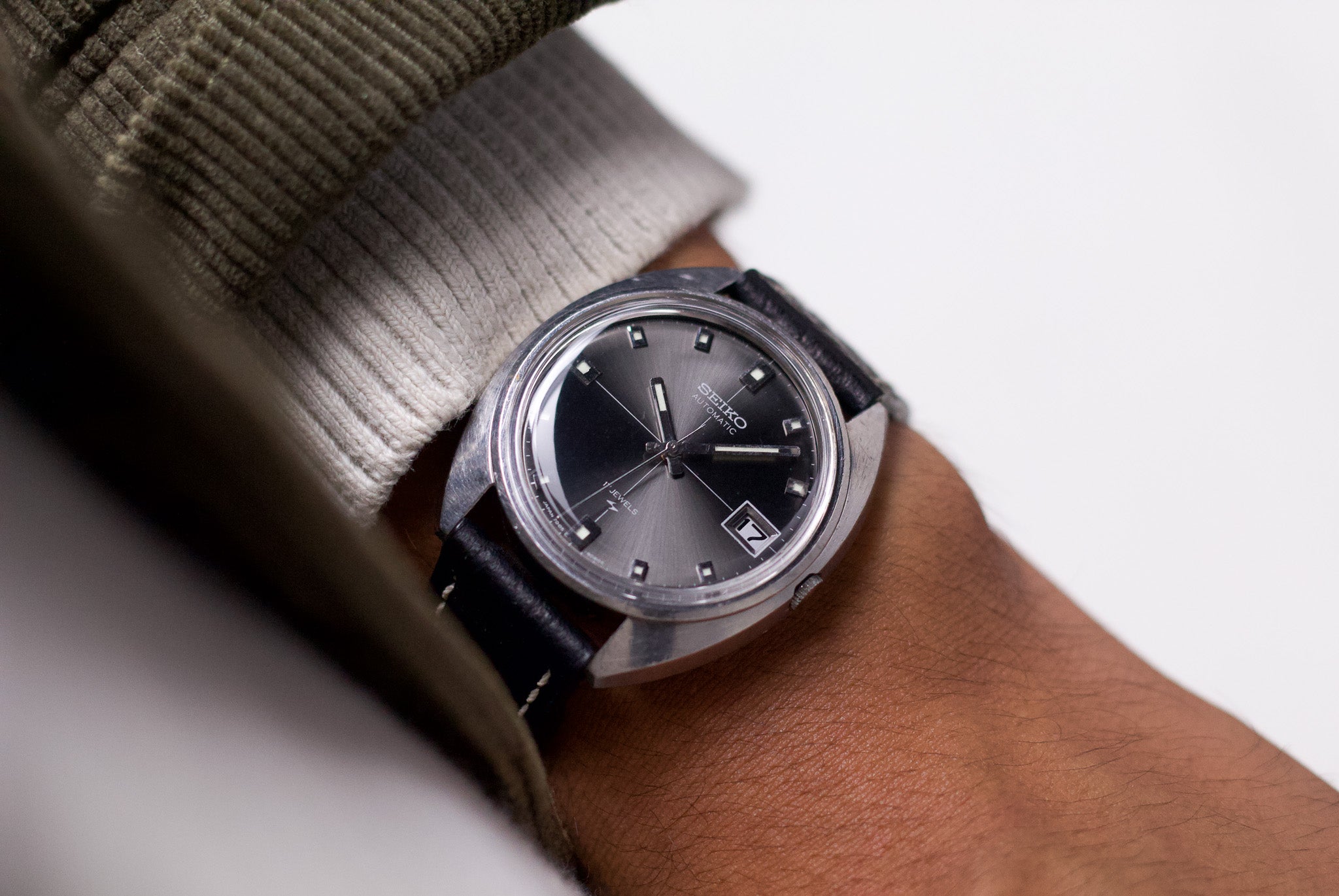 Serviced] 1970 Seiko Automatic Charcoal Cross-Hair Sunburst Dial