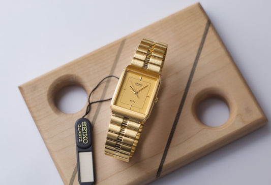 [New Old Stock] 1990 Seiko SX Quartz Golden Tank W/Tag