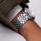 1980 Seiko Type II Straight Grain Silver Dial Men's Wrist-Watch
