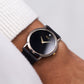 [New Old Stock] 1997 Seiko Quartz Inky Black Dial Men's Wrist-Watch Full-Set