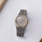 [Near Mint] 1986 Seiko SQ Two Tone Gray Dial Sand Blasted Case Men's Wrist-Watch
