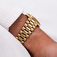2003 Seiko Quartz Champagne Sunburst Dial Baby -Day-Date Men's Wrist-Watch W/Box & Papers