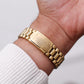 2003 Seiko Quartz Champagne Sunburst Dial Baby -Day-Date Men's Wrist-Watch W/Box & Papers