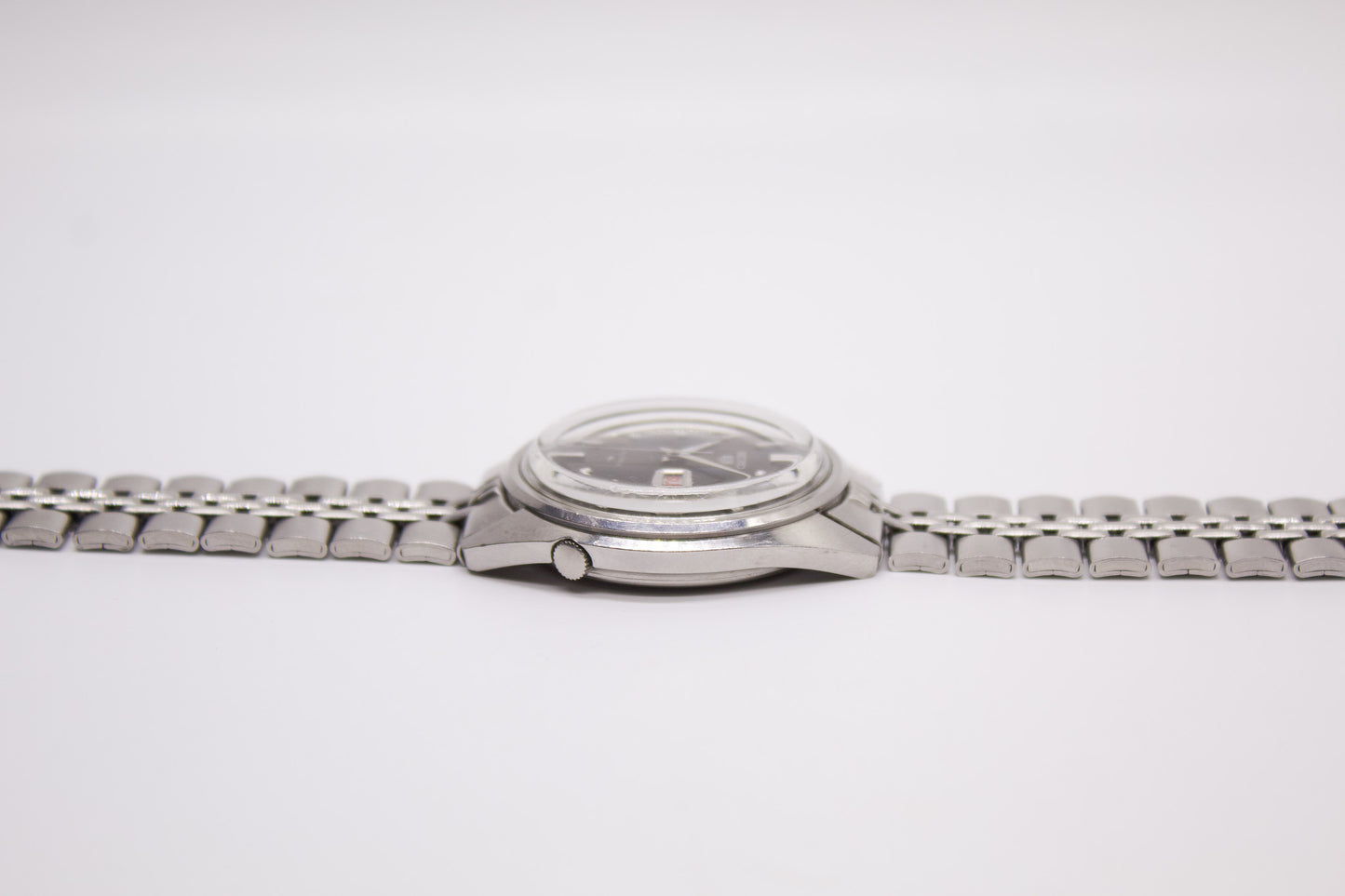 [Serviced] 1968 Seiko 5 Automatic Charcoal Sunburst Dial Men's Wrist-Watch