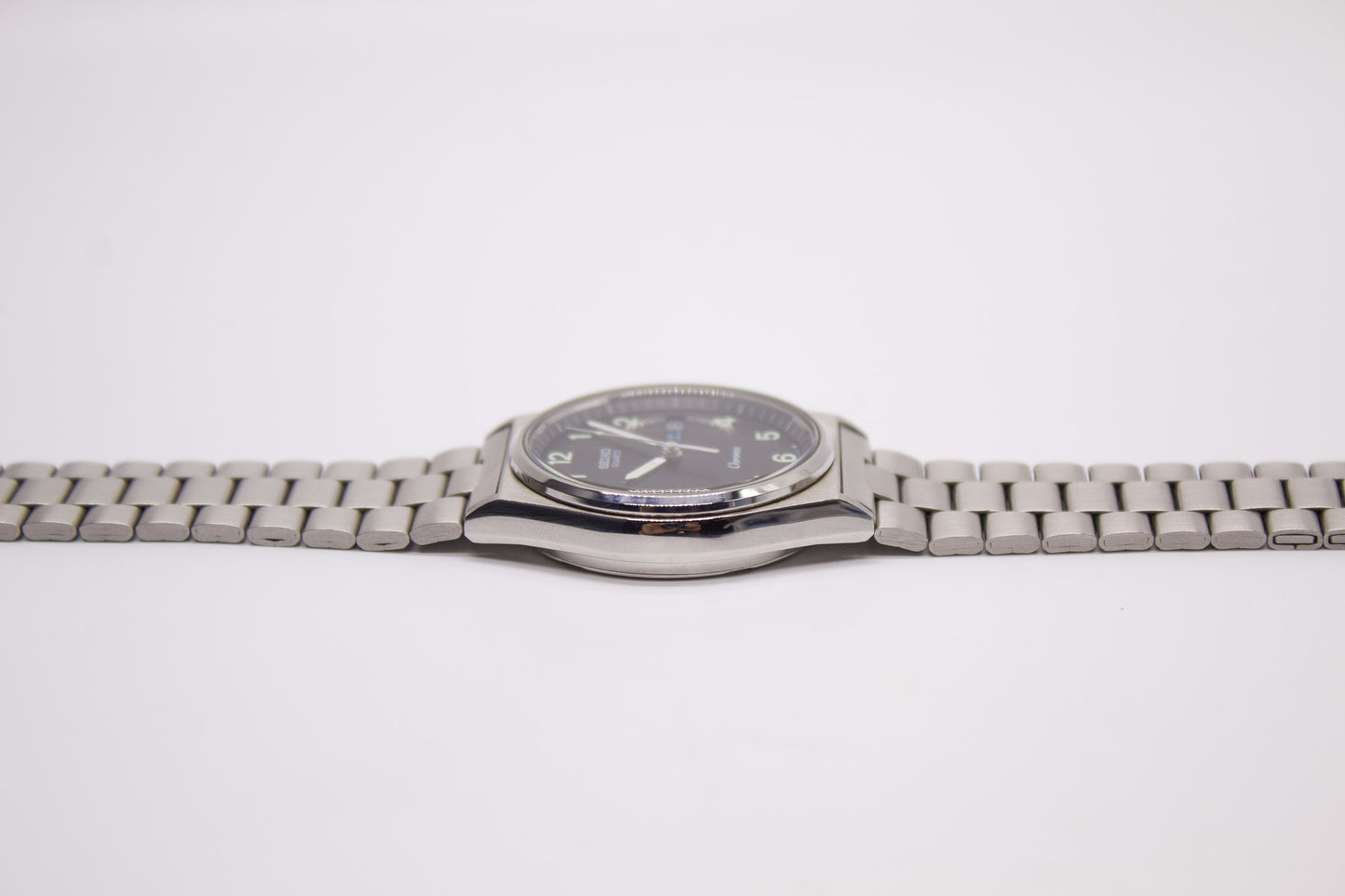 1980 Seiko Chronos Inky Black Arabic Dial Men's Wrist-Watch