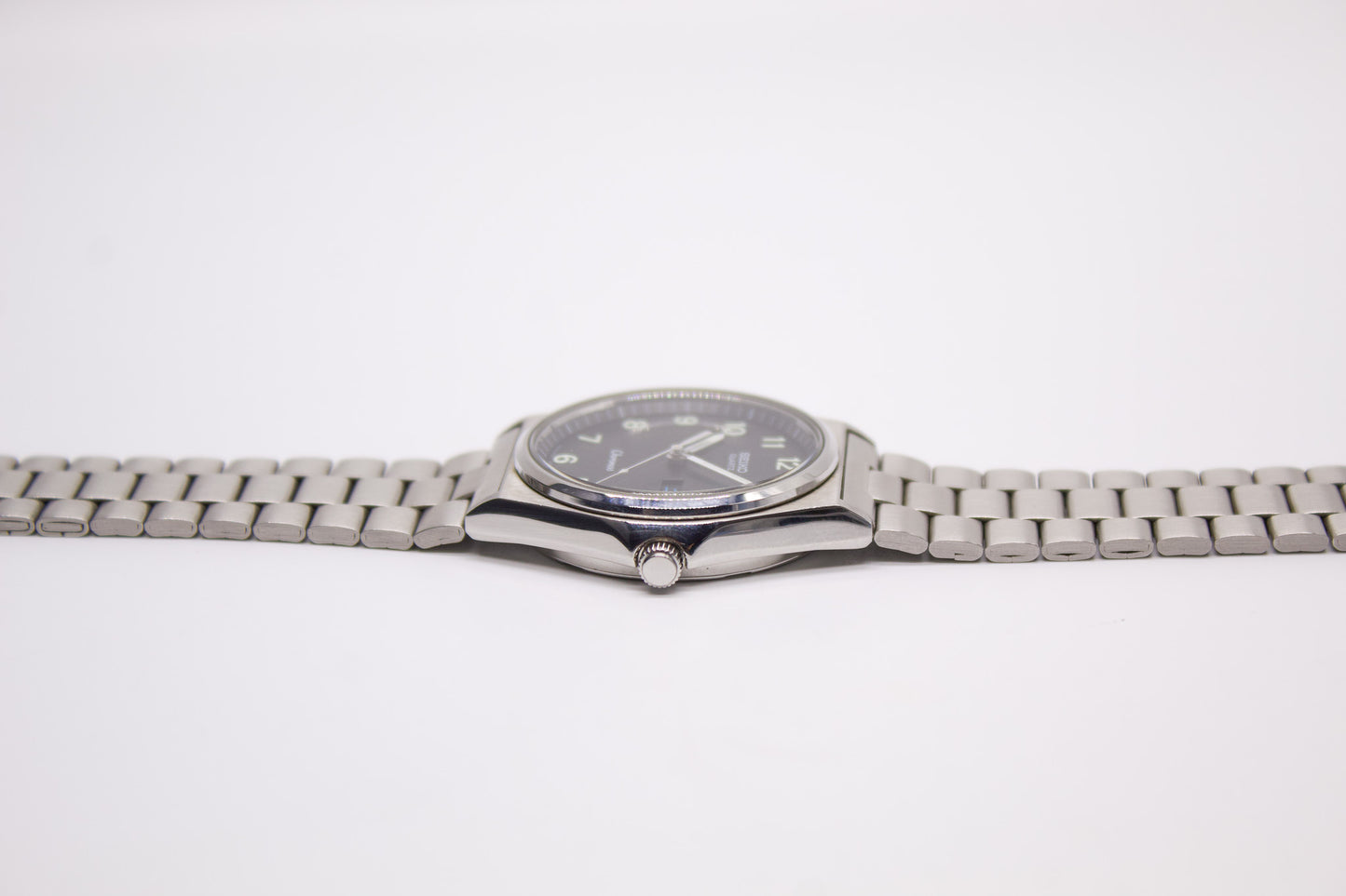 1980 Seiko Chronos Inky Black Arabic Dial Men's Wrist-Watch