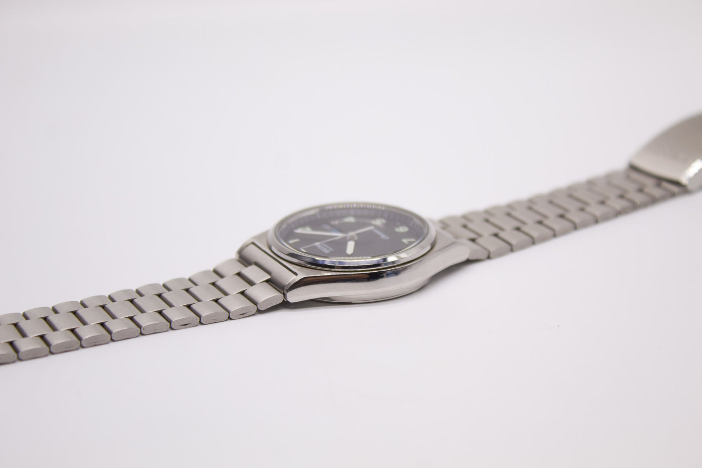 1980 Seiko Chronos Inky Black Arabic Dial Men's Wrist-Watch