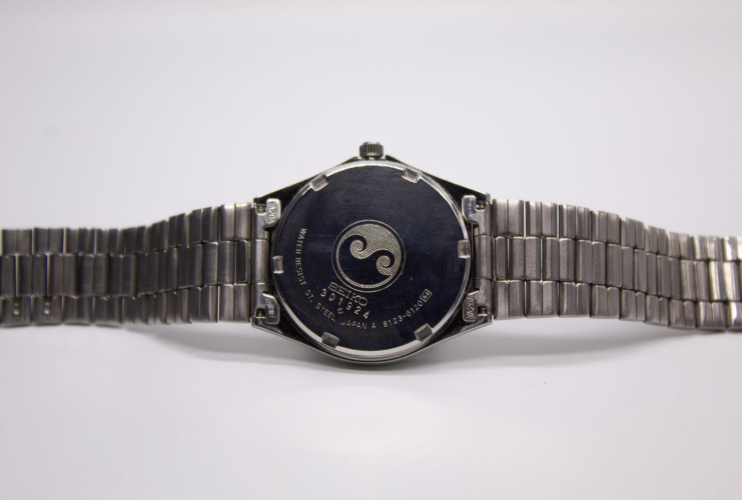 1980 Seiko Chronos Inky Black Arabic Dial Men's Wrist-Watch