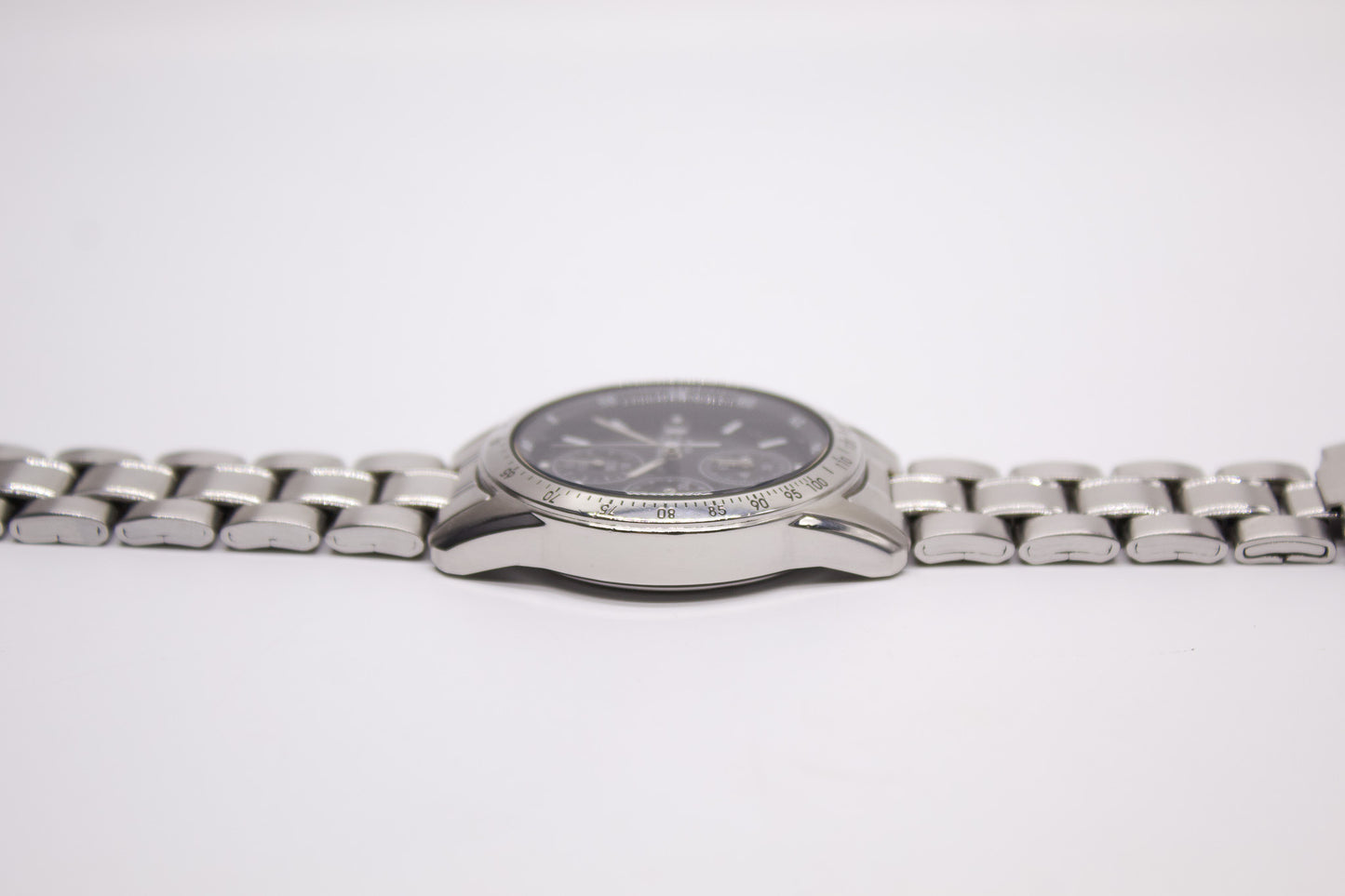 2000s Seiko Quartz Black-Sunburst Chronograph Men's Watch