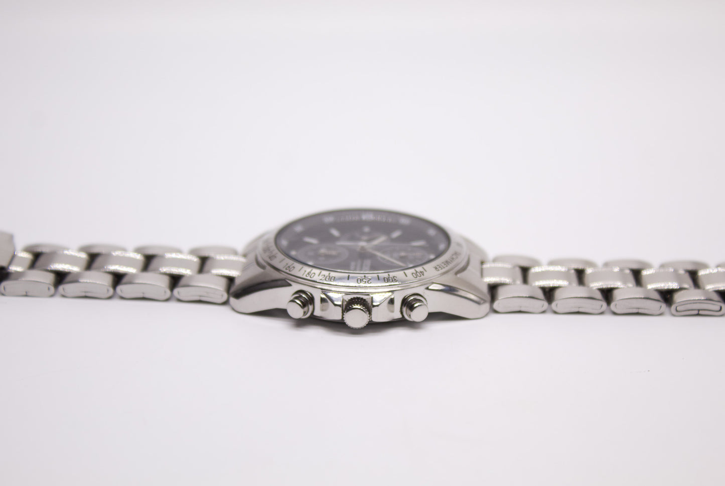 2000s Seiko Quartz Black-Sunburst Chronograph Men's Watch