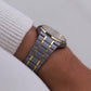 [Near Mint] 1986 Seiko SQ Two Tone Gray Dial Sand Blasted Case Men's Wrist-Watch