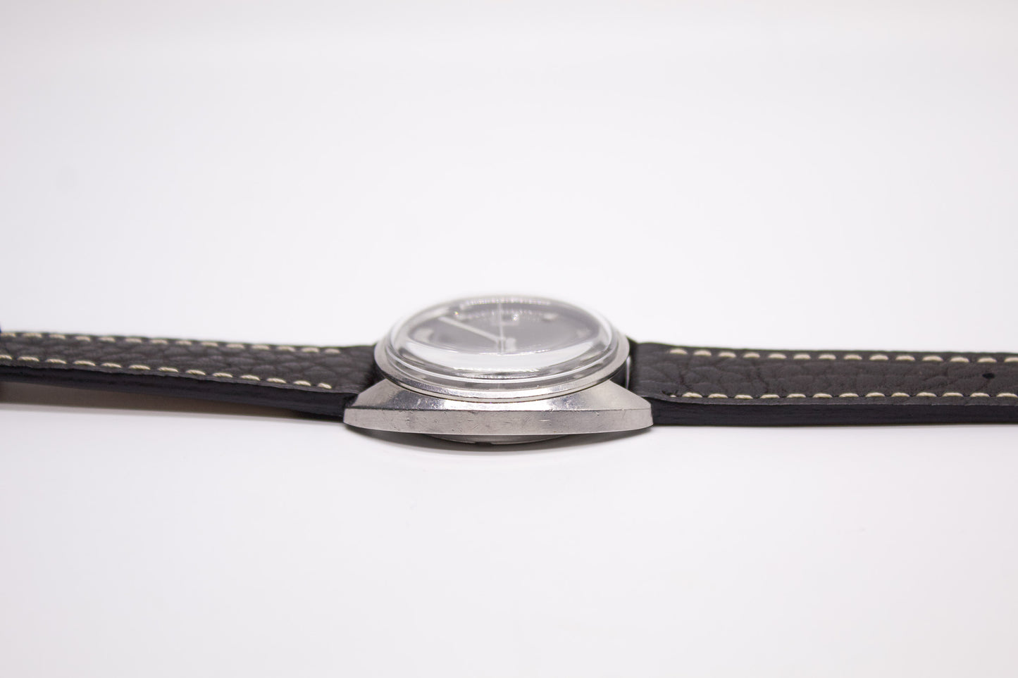 [Serviced] 1970 Seiko Automatic Charcoal Cross-Hair Sunburst Dial Men's Wrist-Watch