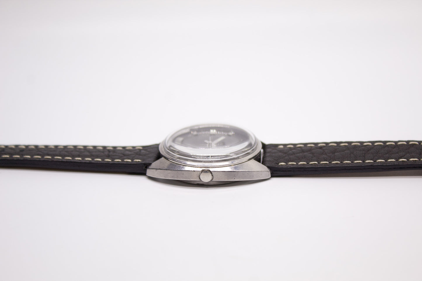 [Serviced] 1970 Seiko Automatic Charcoal Cross-Hair Sunburst Dial Men's Wrist-Watch