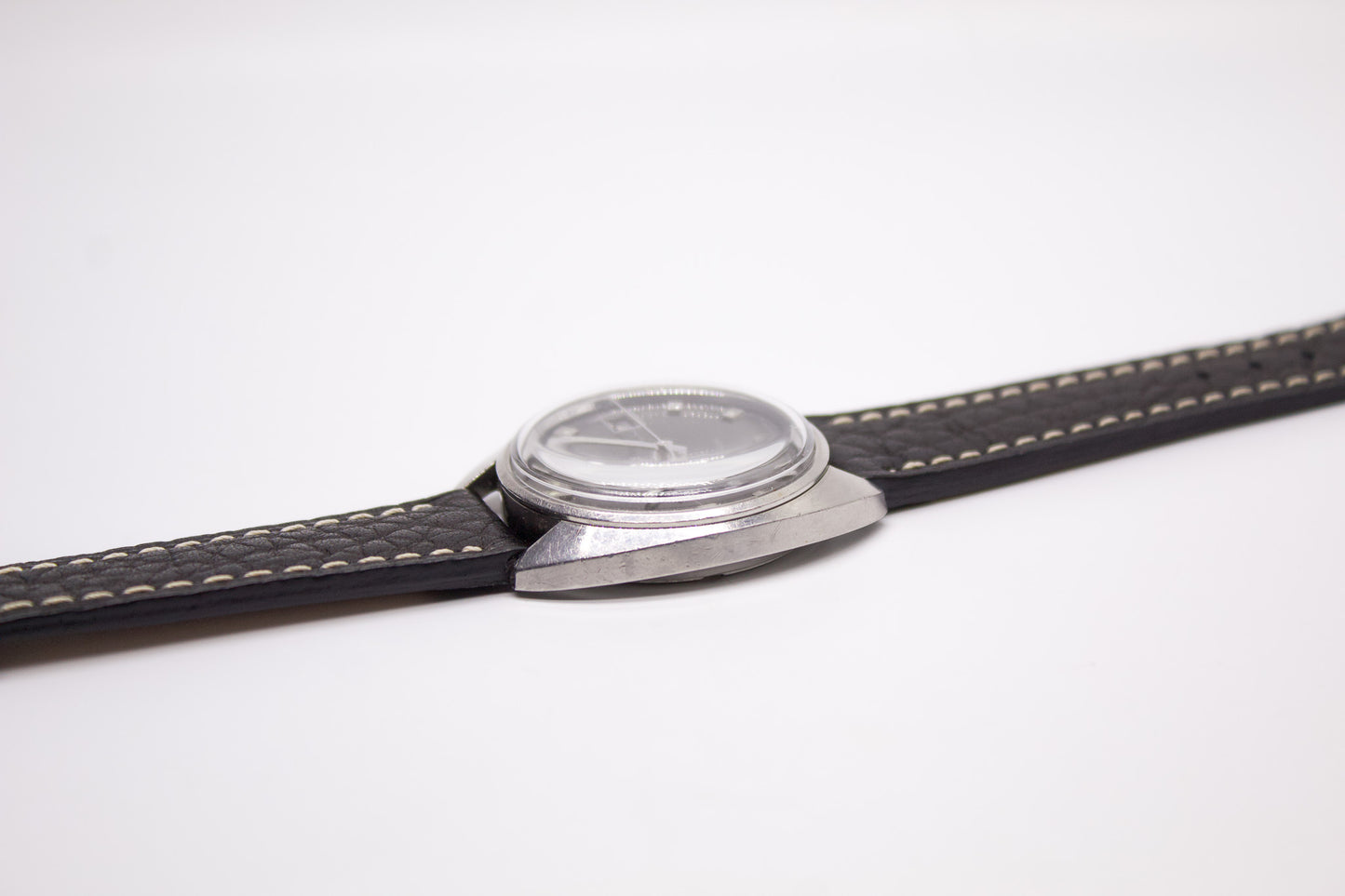 [Serviced] 1970 Seiko Automatic Charcoal Cross-Hair Sunburst Dial Men's Wrist-Watch