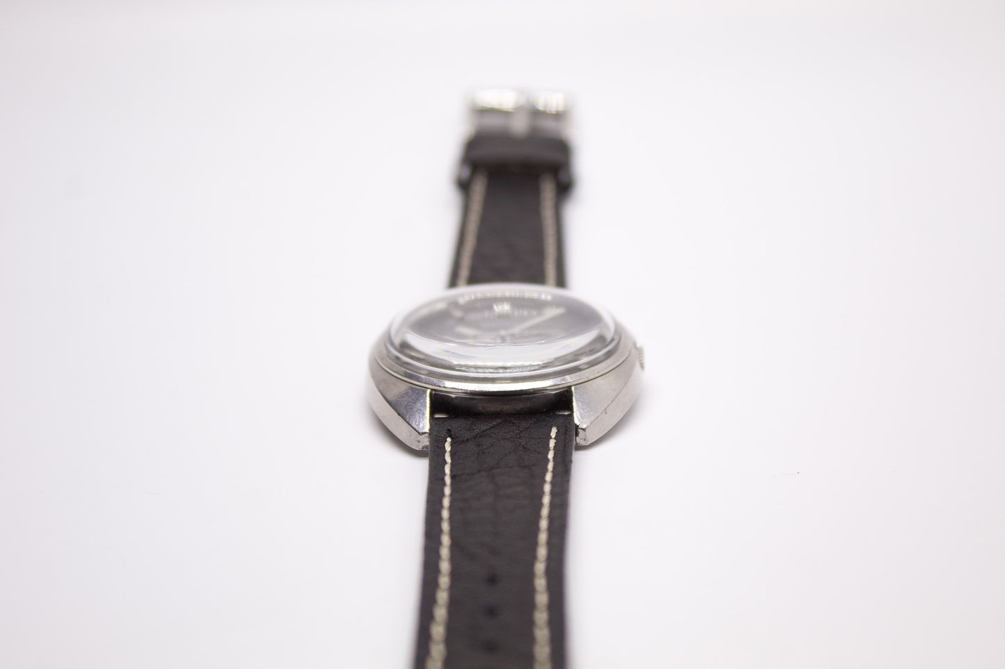[Serviced] 1970 Seiko Automatic Charcoal Cross-Hair Sunburst Dial Men's Wrist-Watch
