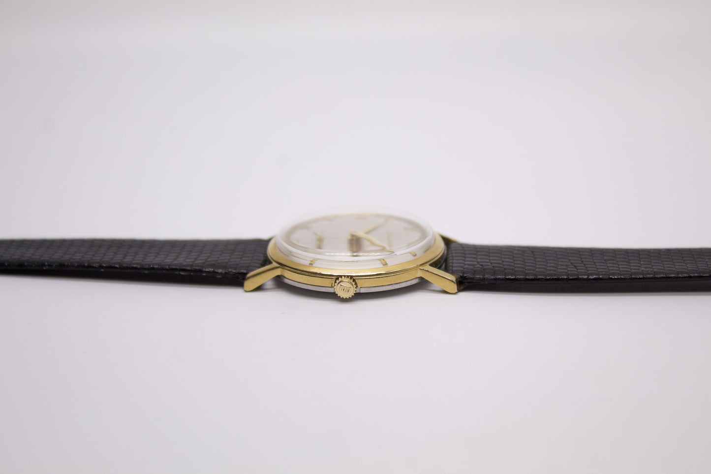 [Serviced] 1958 Bulova Mechanical 'Baby Calatrava' Cream White Dial Men's Wrist-Watch