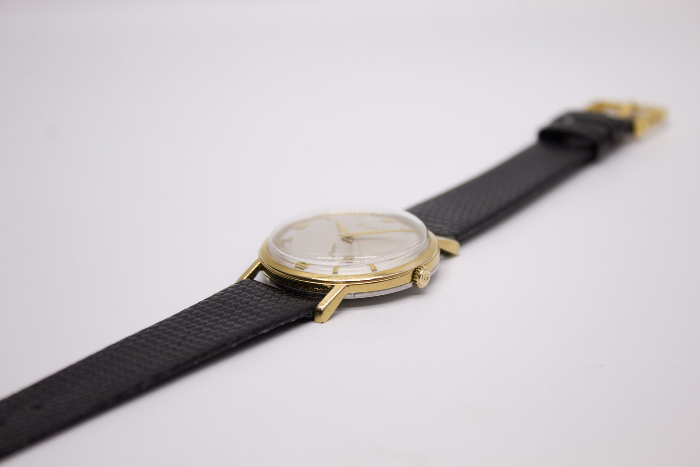 [Serviced] 1958 Bulova Mechanical 'Baby Calatrava' Cream White Dial Men's Wrist-Watch