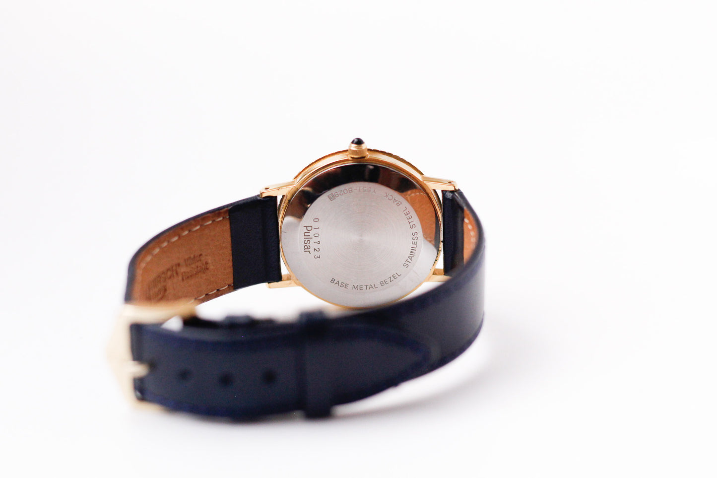 1980 Pulsar Quartz Marine Blue Sunburst Dial Men's Wrist-Watch
